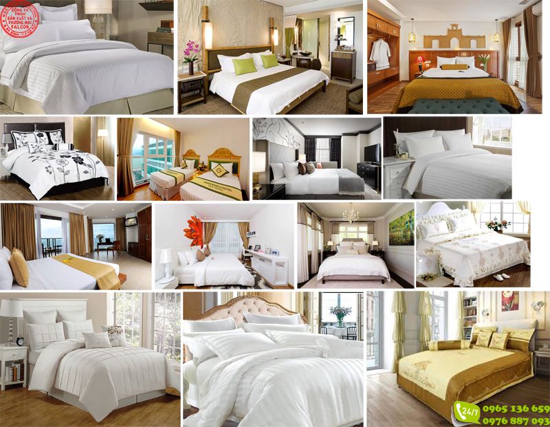 Các mẫu chăn ga gối đệm tiêu chuẩn khách sạn 1 - 5 sao