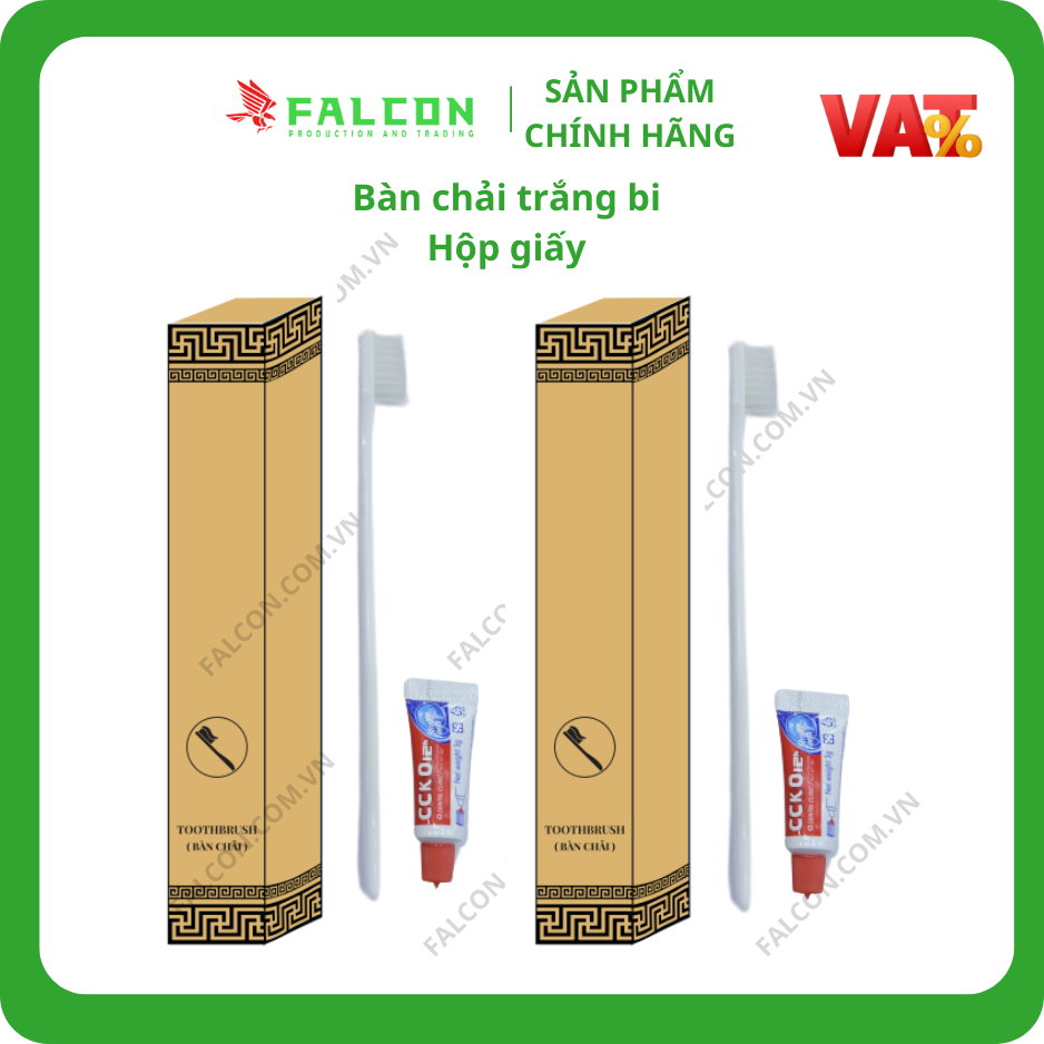 bàn chải đánh răng hộp nâu cho khách sạn nhà nghỉ