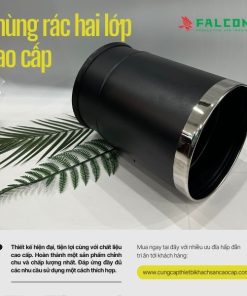 Thùng rác inox 2 lớp cho khách sạn, nhà nghỉ, resort, văn phòng, gia đình..