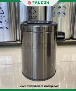 Thùng rác tròn nano thiết kế không nắp tiện lợi và thẩm mỹ cao