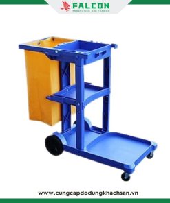Xe đẩy dọn vệ sinh với chất liệu ABS bền bỉ, chịu lực tốt