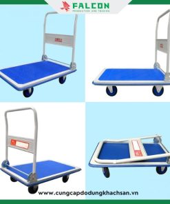 Xe đẩy hàng hoá với 4 bánh xe cao su 100% di chuyển nhanh chóng trên mọi bề mặt