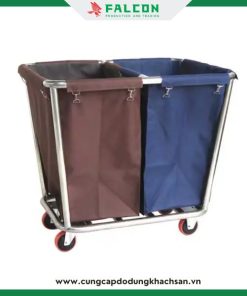 Xe dọn đồ dơ, đồ bẩn 2 ngăn riêng biệt tiện lợi
