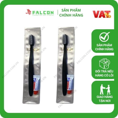 Bộ Amenities đen túi màng nhôm bàn chải