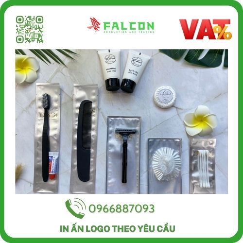 Bộ Amenities đen túi màng nhôm uy tín