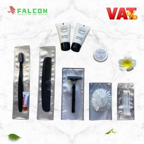 Bộ Amenities đen túi màng nhôm miễn phí vân chuyển