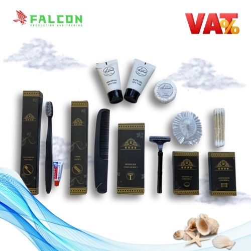 Bộ Amenities Đen Bao Bì Vỏ Hộp chất lượng