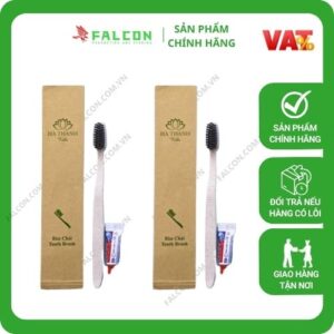 Bộ Amenities lúa mạch sang trọng túi knaft nâu cạo dâu