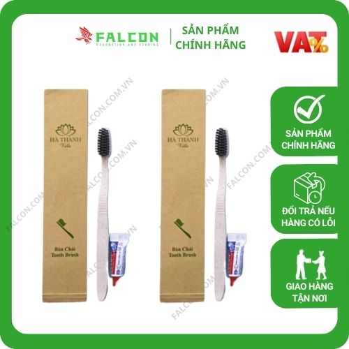 Bộ Amenities lúa mạch sang trọng túi knaft nâu cạo dâu