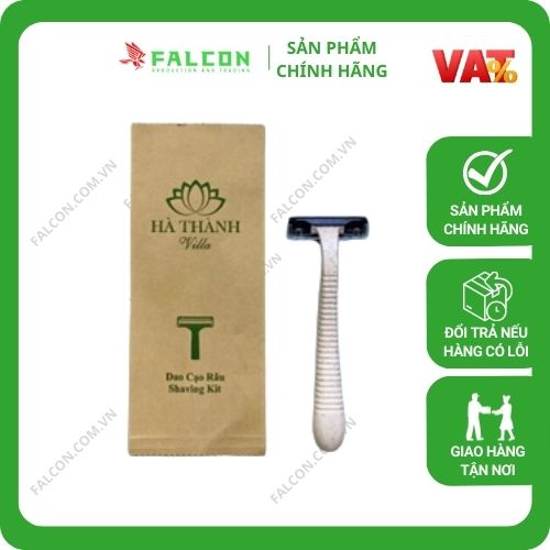 Bộ Amenities lúa mạch sang trọng túi knaft nâu cạo dâu