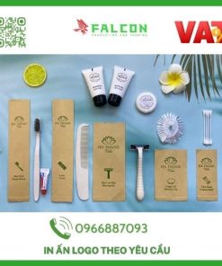 Bộ Amenities lúa mạch sang trọng túi knaft nâu cao cấp