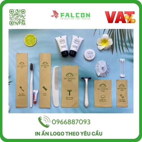 Bộ Amenities lúa mạch sang trọng túi knaft nâu cao cấp