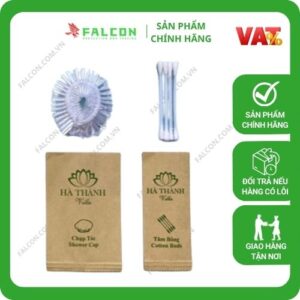 Bộ Amenities lúa mạch sang trọng túi knaft nâu chùm đầu-bông tăm