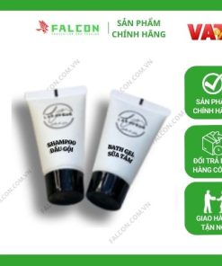 Bộ Amenities lúa mạch sang trọng túi knaft nâu sữa tắm dầu gội