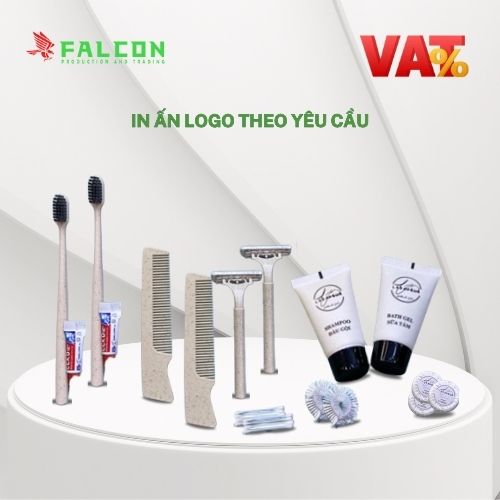 Bộ Amenities lúa mạch vải không dệt in theo yêu cầu