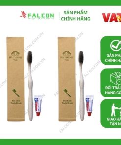 Bộ amenities lúa mạch cao cấp đóng túi kraft nâu ban chải