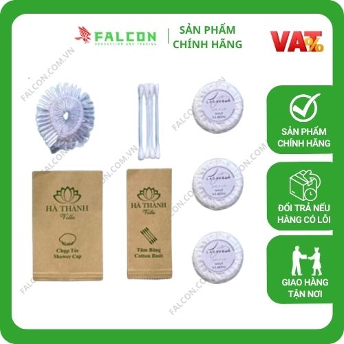 Bộ amenities lúa mạch cao cấp đóng túi kraft nâu bộ đồ dùng