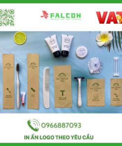 Bộ amenities lúa mạch cao cấp đóng túi kraft nâu