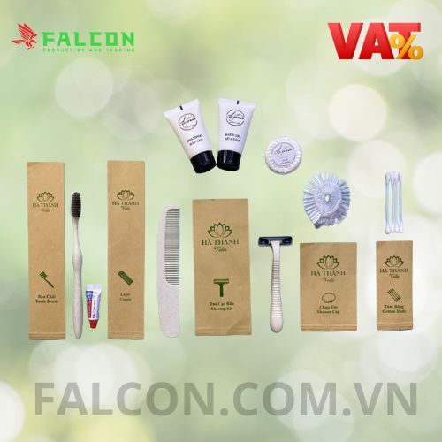 Bộ amenities lúa mạch cao cấp đóng túi kraft nâu chất lượng