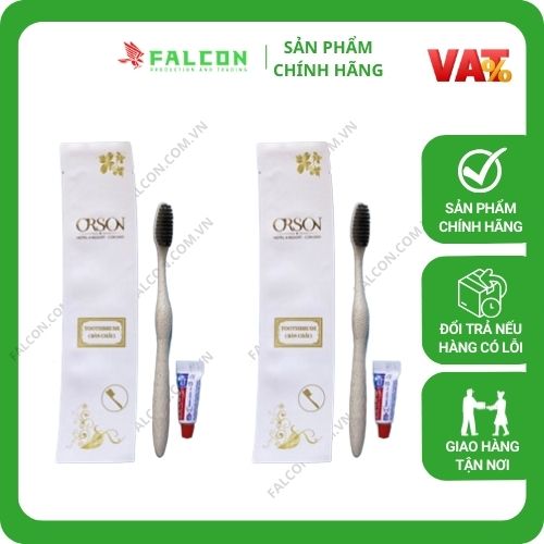 Bộ Amenities Lúa Mạch Túi Giấy Đá Cao Cấp bàn chải