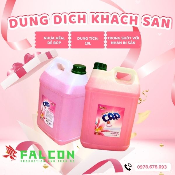 Dung dịch vệ sinh khách sạn cao cấp ( can nước lau san 10 lít)