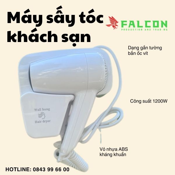 Máy sấy tóc gắn tường thương hiệu Nast cao cấp.