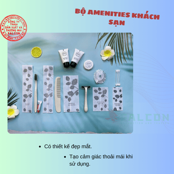 Bộ amenities khách sạn trắng sứ cao cấp dùng 1 lần.