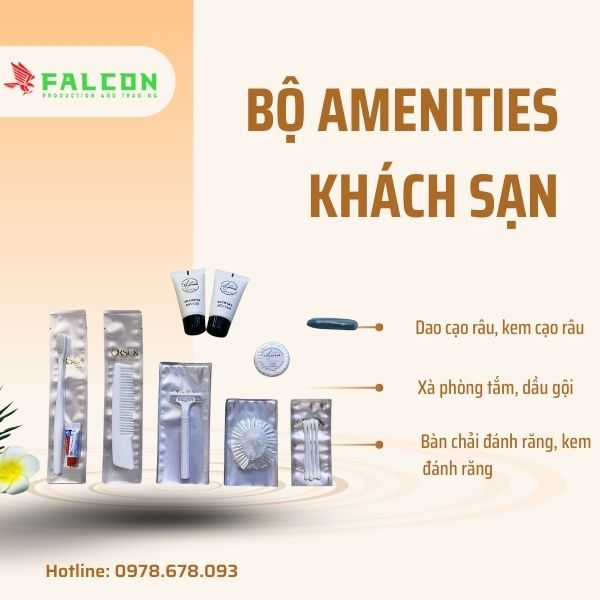Bộ Amenities cao cấp trắng đóng tú màng nhôm