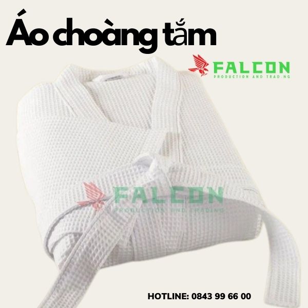 Áo choàng tắm khách sạn chất liệu cotton cao cấp.