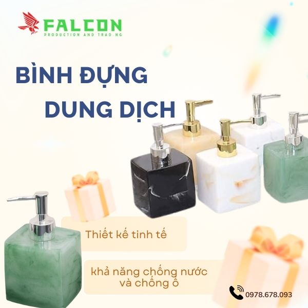 Bình đựng dung dịch cao cấp Meca 230ml vòi Inox 304m hình vuông.
