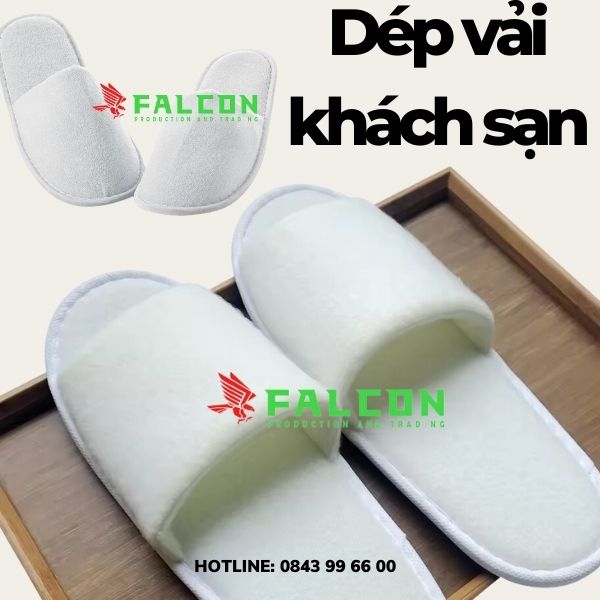 Dép vải khách sạn tery cao cấp dùng được nhiều lần.