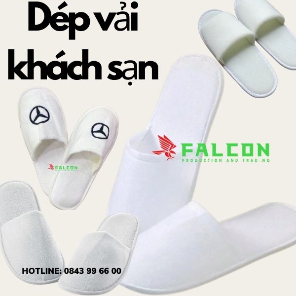 Dép vải khách sạn cao cấp quai may 1 lớp vải dùng được nhiều lần.