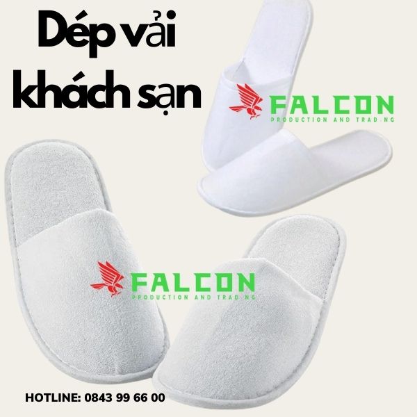 Dép vải khách sạn tricot cao cấp dùng được nhiều lần.