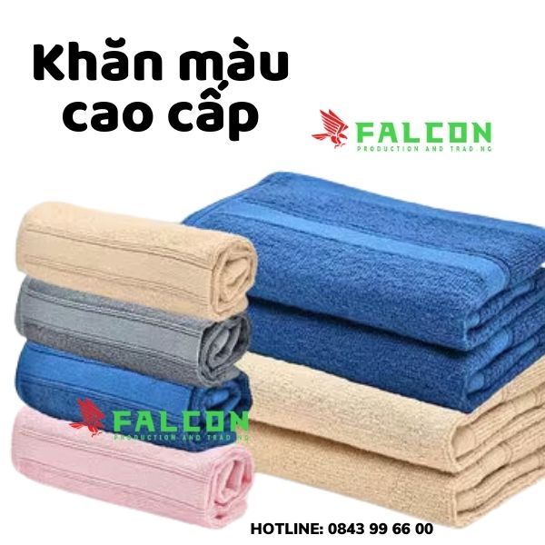Khăn màu cao cấp chất liệu CD30/2 cotton 100%.