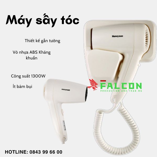 Máy sấy cao cấp gắn tường từ hãng Honeyson cho khách sạn.