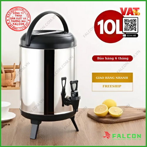 Bình giữ nhiệt nóng lạnh dung tích lớn 10L tiện dụng cho tiệc buffet, sự kiện,...