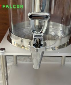 Bình đựng nước ép chất liệu inox kết hợp với nhựa mica cao cấp, giữ sản phẩm bền đẹp lâu dài.