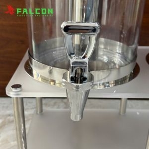 Bình đựng nước ép chất liệu inox kết hợp với nhựa mica cao cấp, giữ sản phẩm bền đẹp lâu dài.
