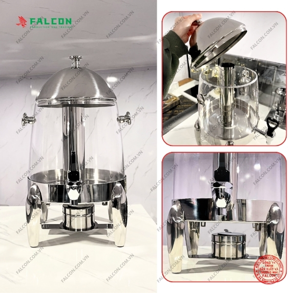 Bình hâm nóng buffet đáp ứng đa dạng nhu cầu sử dụng, có thể hâm nóng hoặc giữ lạnh nước, trà, cafe hiệu quả