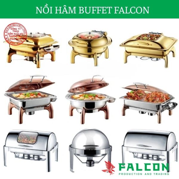 Tổng hợp các mẫu nồi hâm buffet hiện có tại Falcon