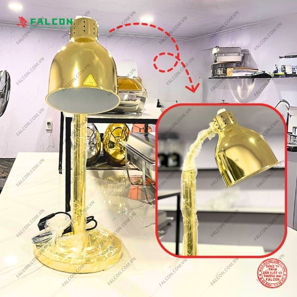 Đèn hâm thức ăn 1 bóng, giúp giữ nhiệt hiệu quả và làm món ăn luôn nóng hổi.