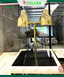 Đèn hâm thức ăn bàn đá 2 bóng