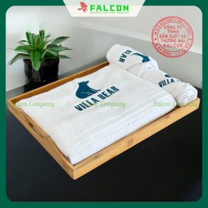 Khăn mặt thêu logo khách sạn