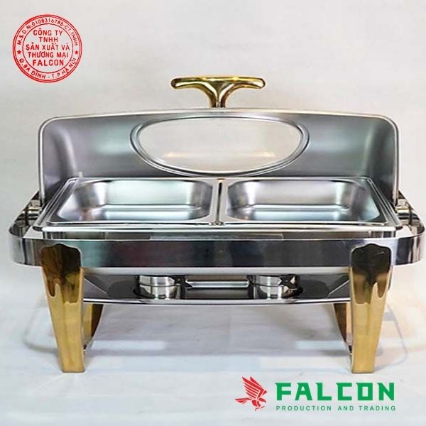 Chất liệu inox dày dặn, bền đẹp giúp giữ nóng thức ăn hiệu quả