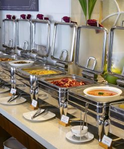 Nồi hâm buffet điện inox 304 cao cấp kiểu dáng sang trọng, thích hợp cho tiệc buffet nhà hàng - khách sạn.