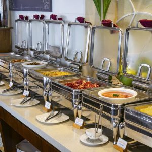 Nồi hâm buffet điện inox 304 cao cấp kiểu dáng sang trọng, thích hợp cho tiệc buffet nhà hàng - khách sạn.