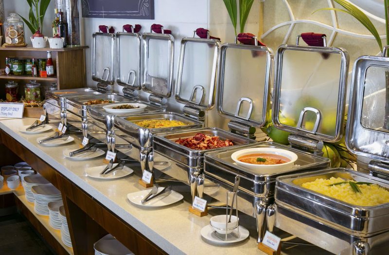 Nồi hâm buffet điện inox 304 cao cấp kiểu dáng sang trọng, thích hợp cho tiệc buffet nhà hàng - khách sạn.