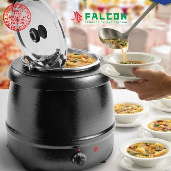 Nồi hâm soup buffet điện cao cấp, giữ nóng súp hiệu quả cho nhà hàng và khách sạn.