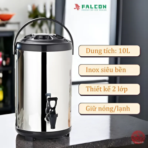 Chất liệu inox với thiết kế 2 lớp giữ nhiệt đồ uống hiệu quả.