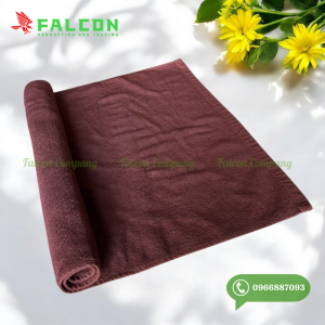 Falcon nhận in thêu logo khách sạn lên thảm chân màu trơn theo yêu cầu.